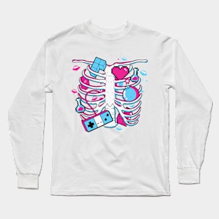 8-Bit Ribcage Long Sleeve T-Shirt